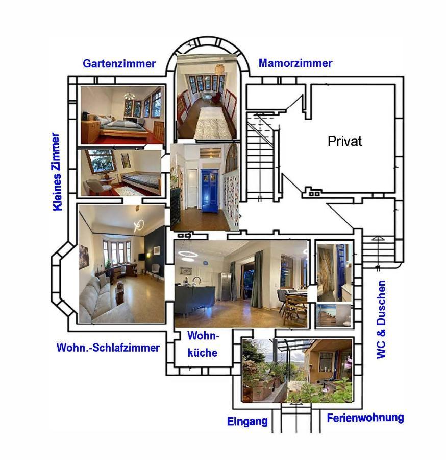 Ferienwohnung Blaues Haus Шмалькальден Экстерьер фото